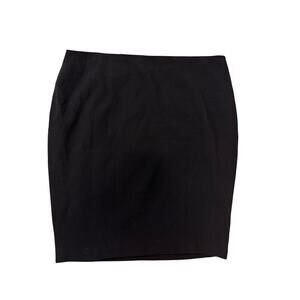 Vintage CHANEL Boutique Bergdorf Goodman Black Wool Mini Pencil Skirt 42